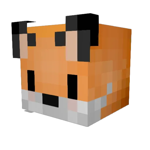 Hiddenfox_2000 Minecraft avatar head, 3D render