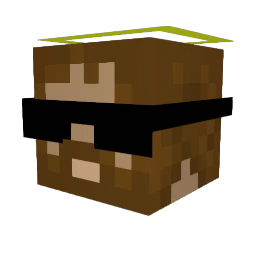 Hiddetogg Minecraft avatar head, 3D render