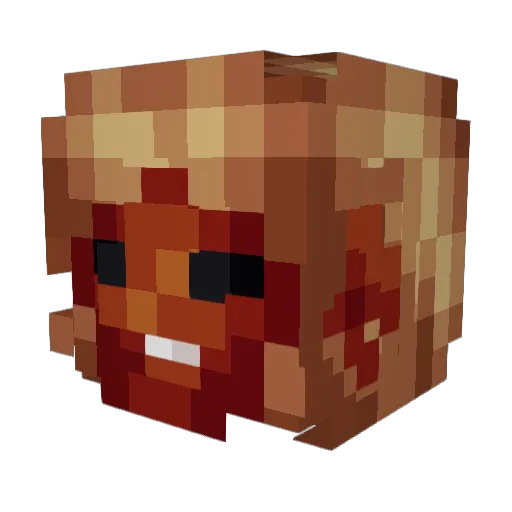 Hiddinghost Minecraft avatar head, 3D render