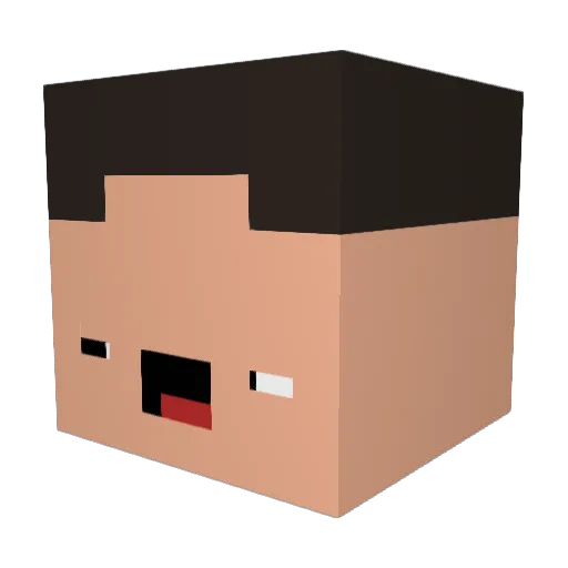 HiddnIsBack Minecraft avatar head, 3D render