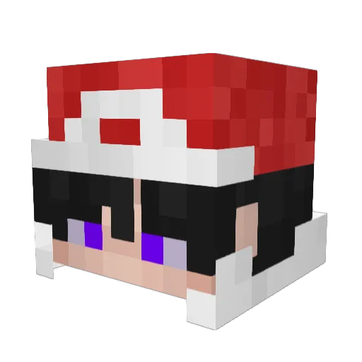 HidekiRyugaL Minecraft avatar head, 3D render