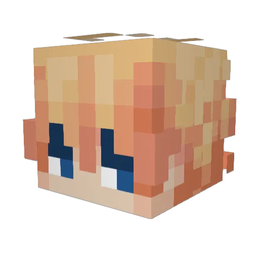 HidekiSensei Minecraft avatar head, 3D render