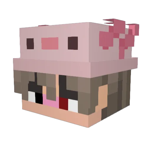HidetoshiNakata Minecraft avatar head, 3D render