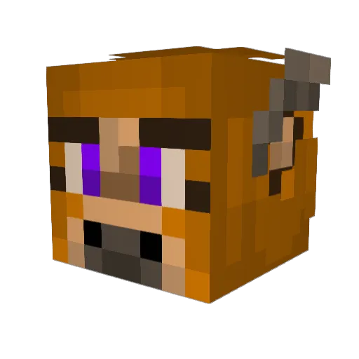 Hidey_Bones Minecraft avatar head, 3D render