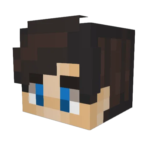 Hideya678 Minecraft avatar head, 3D render