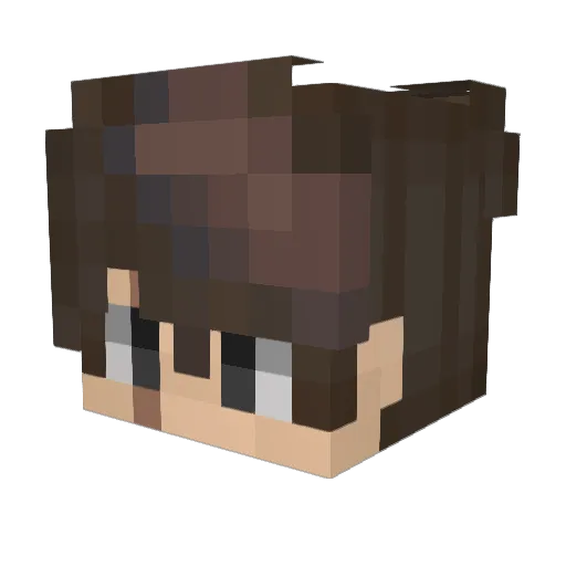 Hideyuki7 Minecraft avatar head, 3D render
