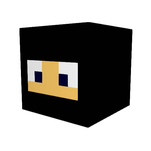 Hiding_ninja Minecraft avatar head, 3D render