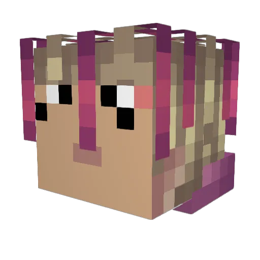 Hidirder Minecraft avatar head, 3D render