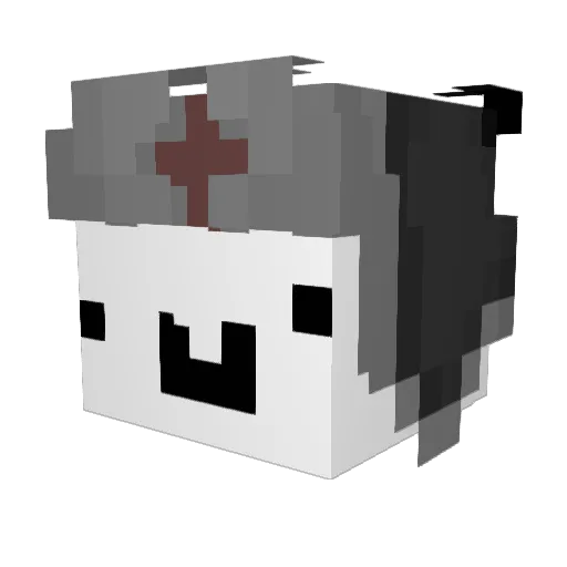 Hidronaut Minecraft avatar head, 3D render