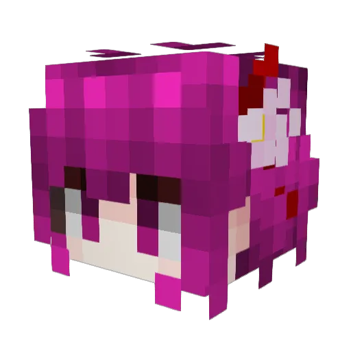 Hieda_no_Akjuu Minecraft avatar head, 3D render