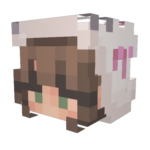 Hiediee Minecraft avatar head, 3D render