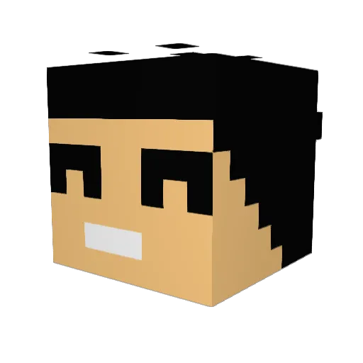 Hieldjo Minecraft avatar head, 3D render