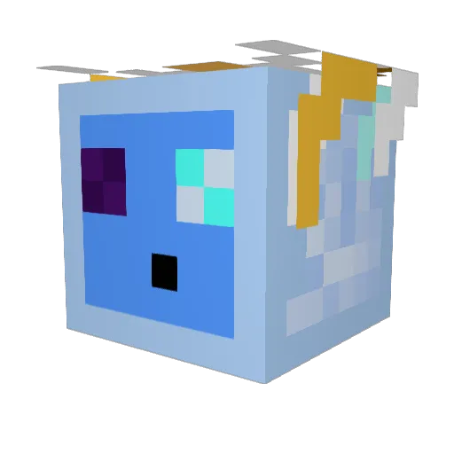 Hielo26v Minecraft avatar head, 3D render