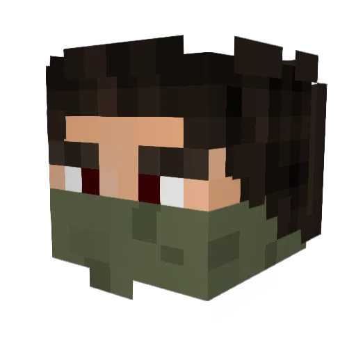 Hifend Minecraft avatar head, 3D render