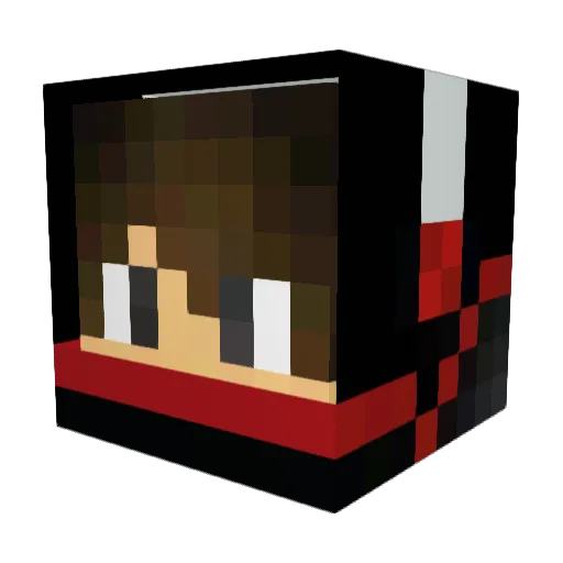Higanumi Minecraft avatar head, 3D render
