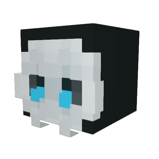 HighAngziety Minecraft avatar head, 3D render
