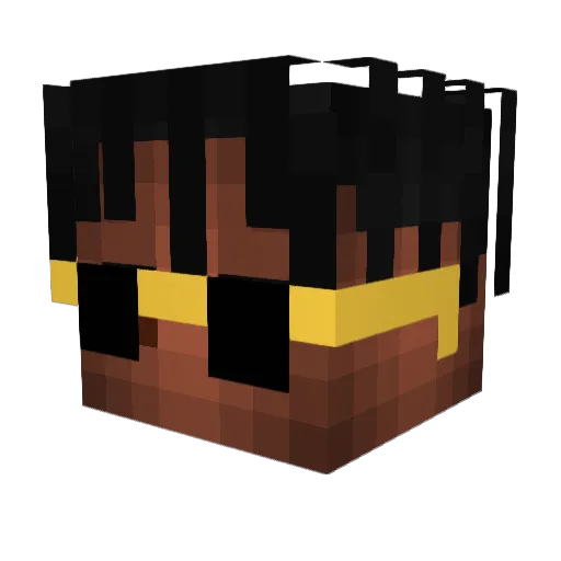HighCG Minecraft avatar head, 3D render