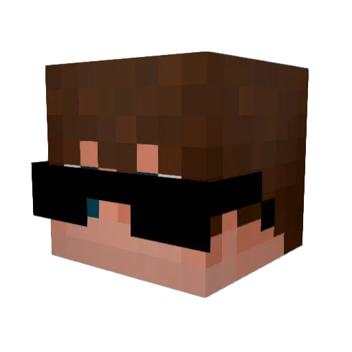 HighEloInBed Minecraft avatar head, 3D render