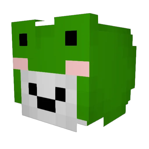 HighEun Minecraft avatar head, 3D render