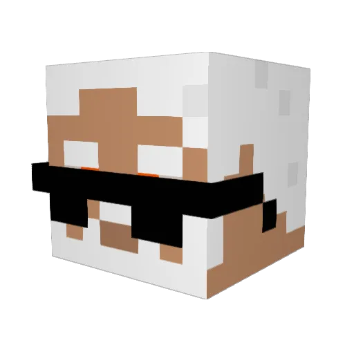 HighFiveGod Minecraft avatar head, 3D render