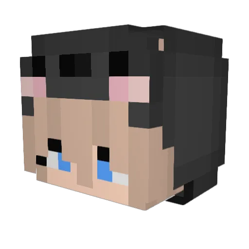 HighLaura Minecraft avatar head, 3D render