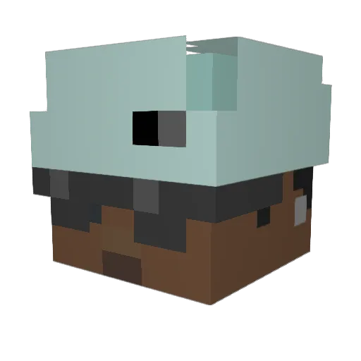 HighMcNoon Minecraft avatar head, 3D render