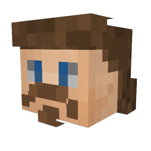 HighNelo Minecraft avatar head, 3D render