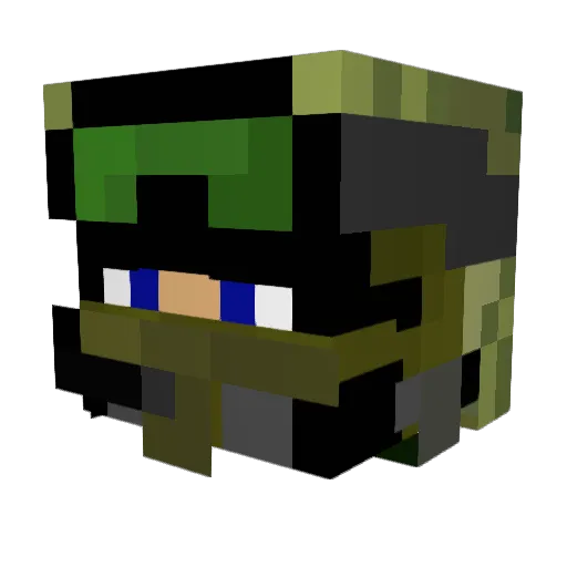 HighOctaine Minecraft avatar head, 3D render