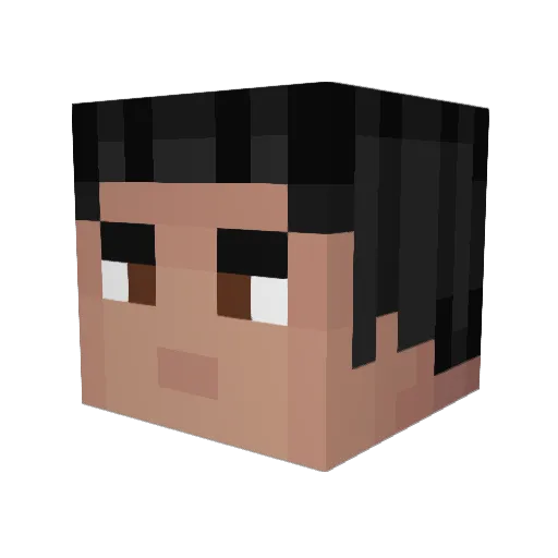 HighOnBacta Minecraft avatar head, 3D render