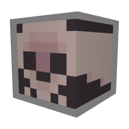 HighPixelSweat Minecraft avatar head, 3D render
