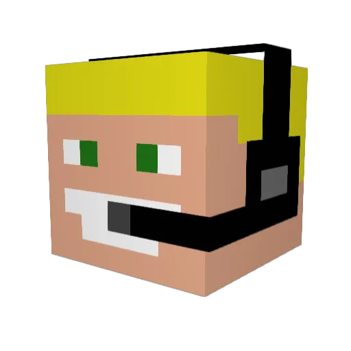 HighTale Minecraft avatar head, 3D render