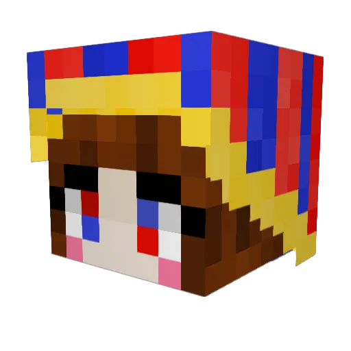 High_eel Minecraft avatar head, 3D render