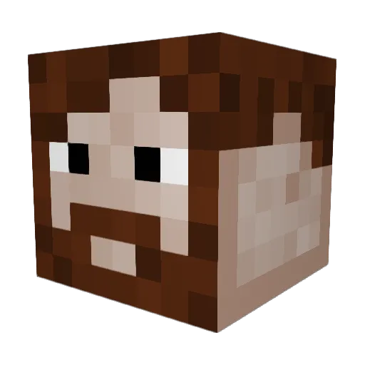 High_man Minecraft avatar head, 3D render