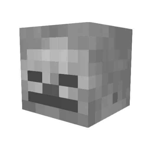 Highbuddy Minecraft avatar head, 3D render