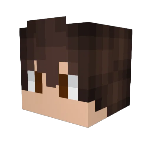 Highcask Minecraft avatar head, 3D render