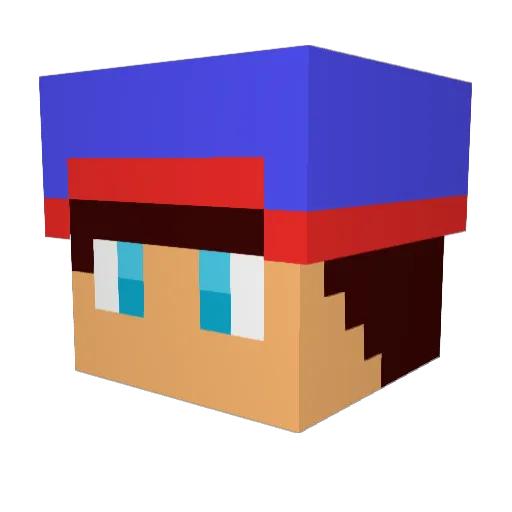 Highcrafter_ Minecraft avatar head, 3D render