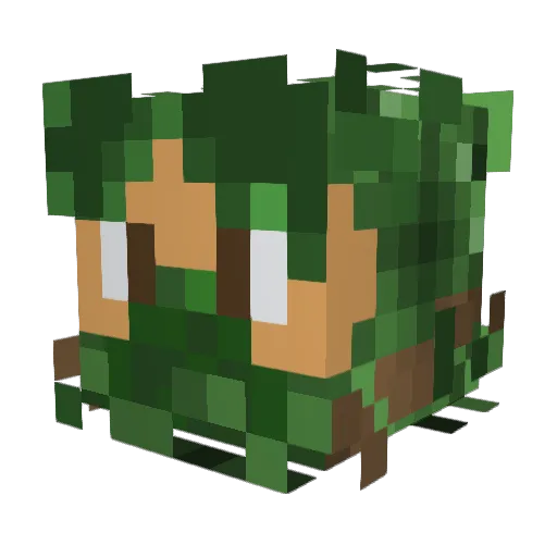 Highdavi Minecraft avatar head, 3D render