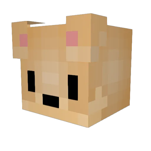 Highds Minecraft avatar head, 3D render