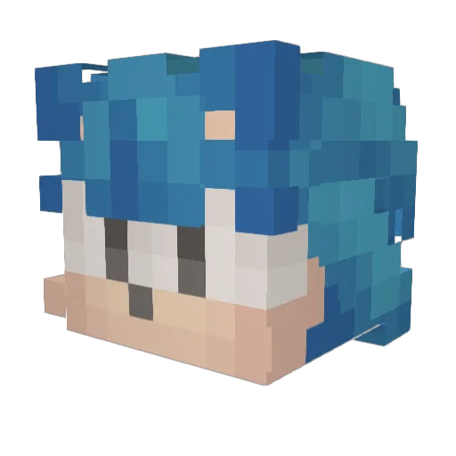 Higher_Ground Minecraft avatar head, 3D render
