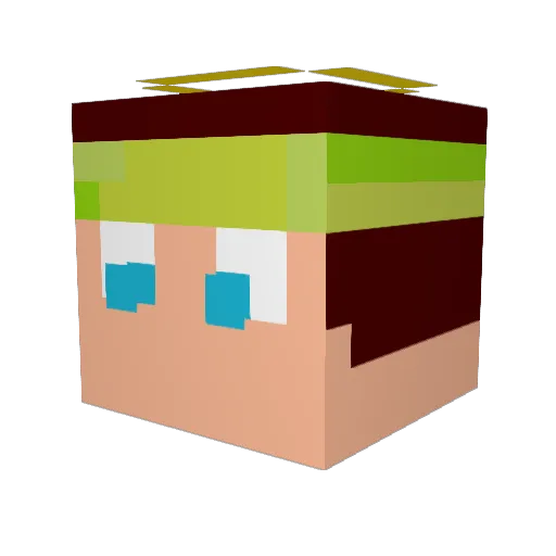 Higher_PT Minecraft avatar head, 3D render