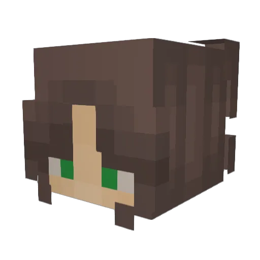 Higherx_ Minecraft avatar head, 3D render