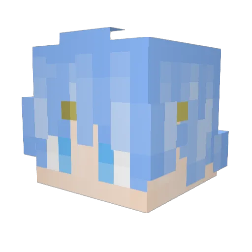 Highforit Minecraft avatar head, 3D render