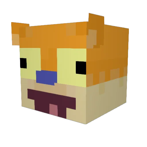 Highjynxx Minecraft avatar head, 3D render