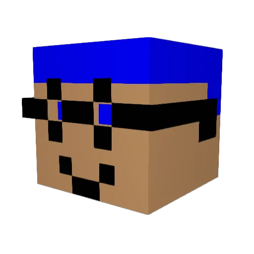 Highlandar Minecraft avatar head, 3D render