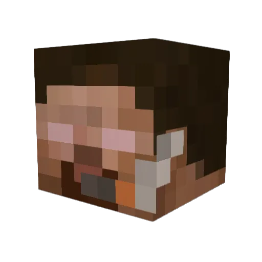 Highobrine Minecraft avatar head, 3D render