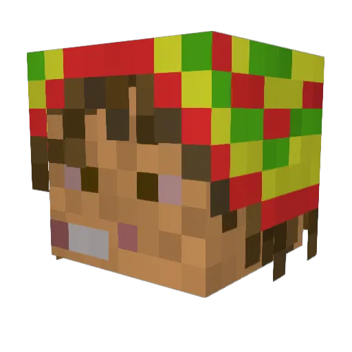 HighoffIife Minecraft avatar head, 3D render