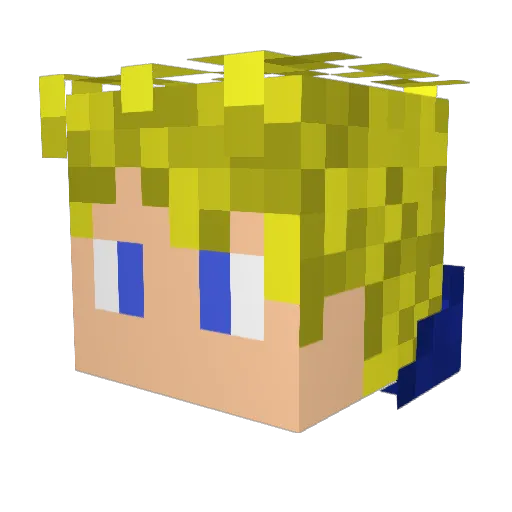 HighriseHD Minecraft avatar head, 3D render