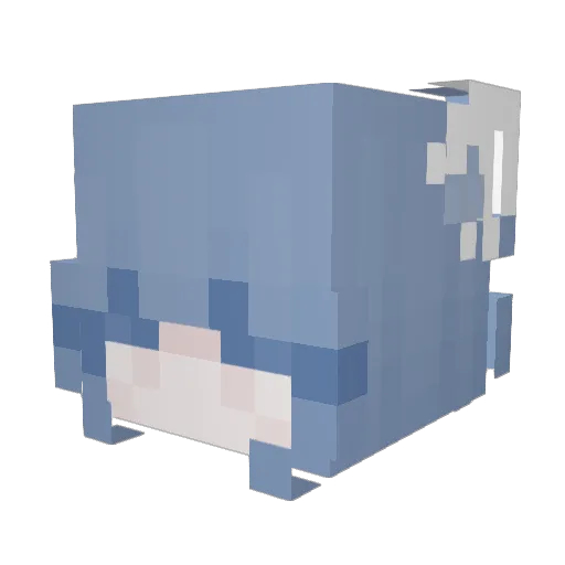 Highschoolers Minecraft avatar head, 3D render