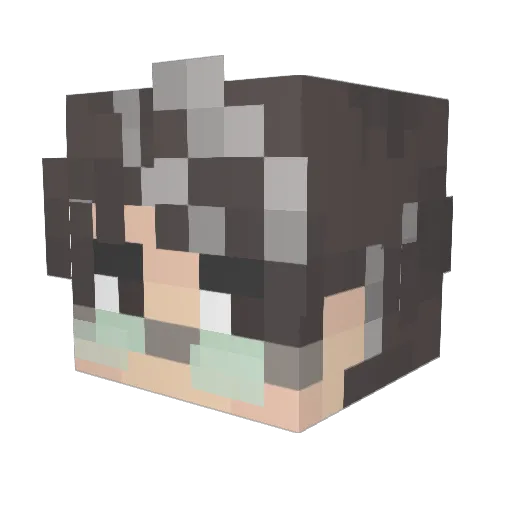 Highway_Parking_ Minecraft avatar head, 3D render
