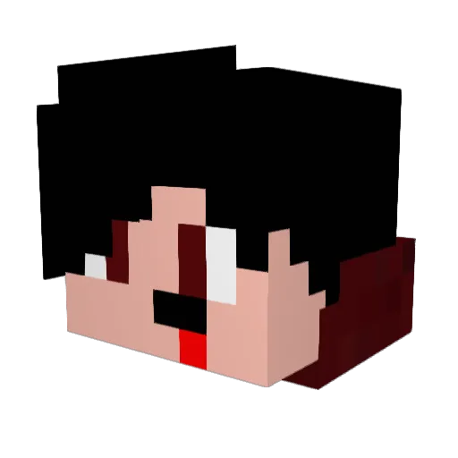 HiiKase Minecraft avatar head, 3D render